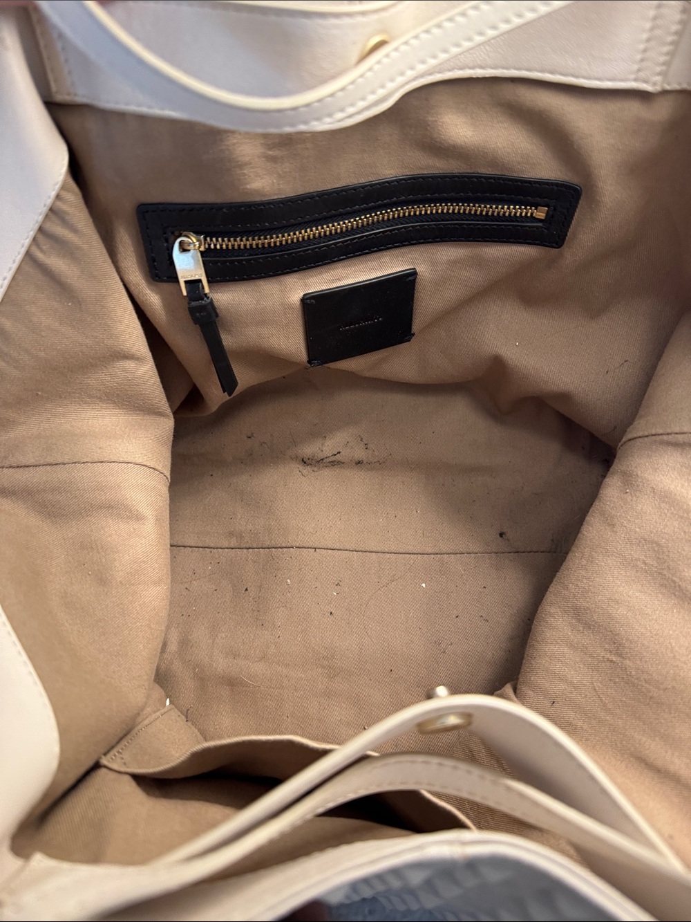 AllSaints Beige Studded Tote - Picture 3 of 6